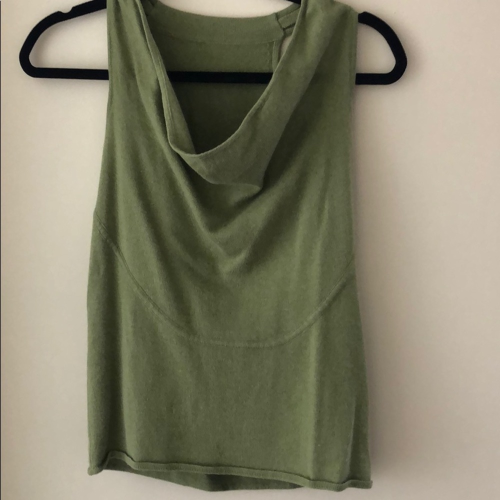 Green cashmere tank